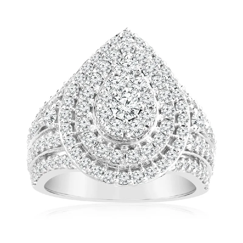 Must-Have Jewelry Pieces At Reduced Prices 1.90 Carat Diamond Pear Shape Ring in 10ct White Gold Must-Have Jewelry Pieces At Reduced Prices 1.90 Carat Diamond Pear Shape Ring in 10ct White Gold