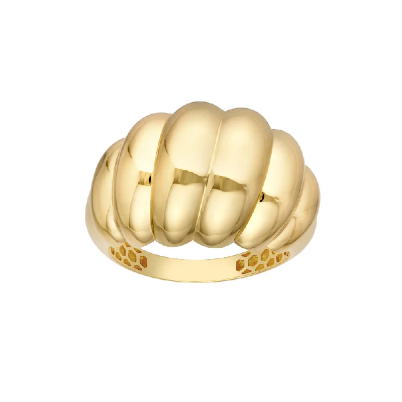 Chic, Trendy, And Affordable Jewelry Sale 14k Gold Twisted Polished Dome Ring