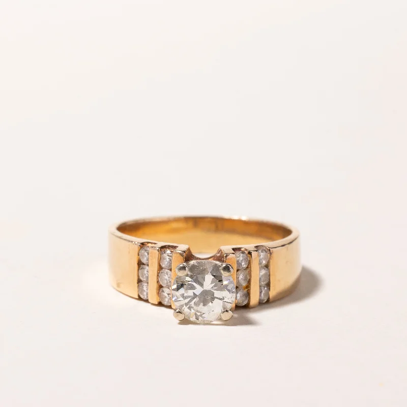 Stunning Jewelry Pieces At The Lowest Prices Ever 14k Yellow Gold Diamond Engagement Ring | 1.26ctw SI2 J/K | SZ 7.5