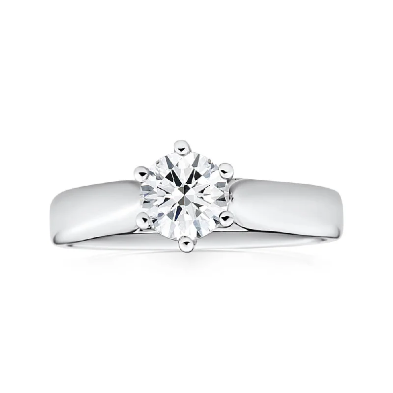 Buy More, Save More On Stunning Jewelry Pieces 18ct White Gold 0.70 Carat GI Colour SI Clarity Certified Diamond Ring