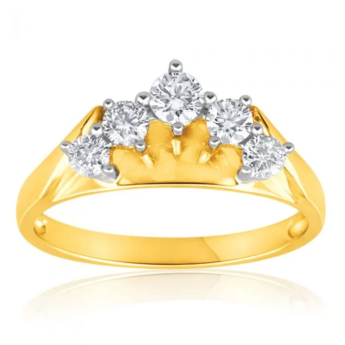 Chic, Trendy, And Affordable Jewelry Sale 18ct Yellow Gold Ring With 1/2 Carat Of Diamonds Chic, Trendy, And Affordable Jewelry Sale 18ct Yellow Gold Ring With 1/2 Carat Of Diamonds
