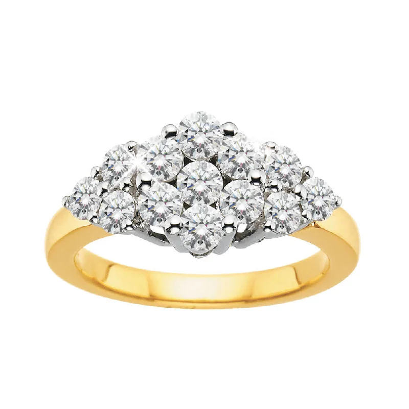 Flash Sale On Elegant Jewelry – Don't Miss Out 18ct Yellow Gold 'Starlight' Ring With 1 Carat Of Diamonds