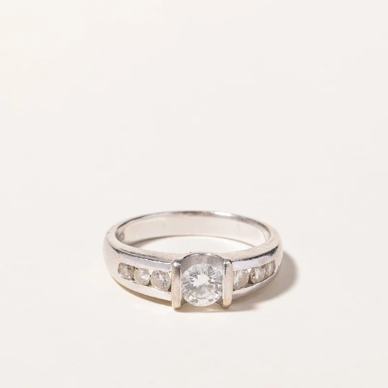 The Ultimate Jewelry Sale – Shop Premium Styles 18k White Gold Diamond Engagement Ring | 0.39ctw | SZ 6.5