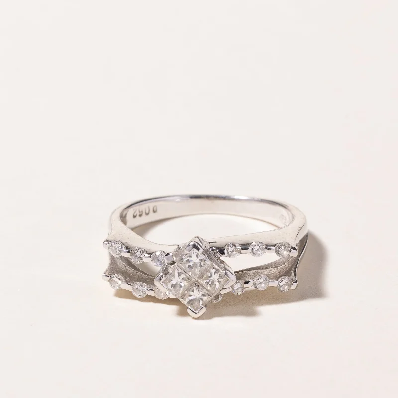 Sparkle For Less – Shop Our Limited-Time Jewelry Deals 18k White Gold Diamond Ring | 0.62ctw | SZ 6.75
