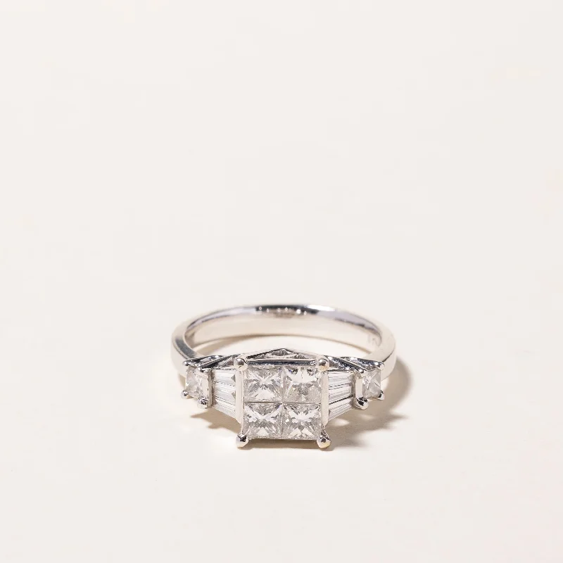 Get Ready To Sparkle – Special Jewelry Discounts 18k White Gold Diamond Ring | 1.18ctw | SZ 6.75