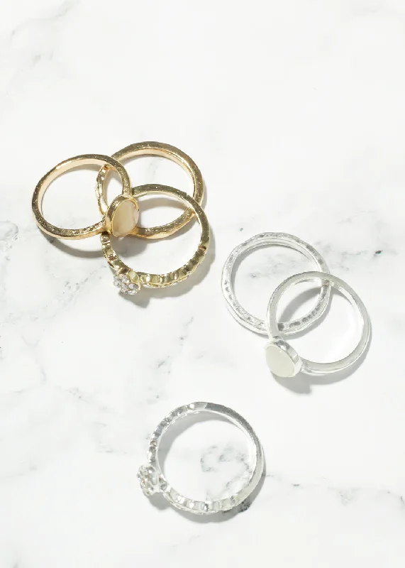 Discounted Jewelry For A Glamorous Look 3 Piece Gem and Rhinestone Rings