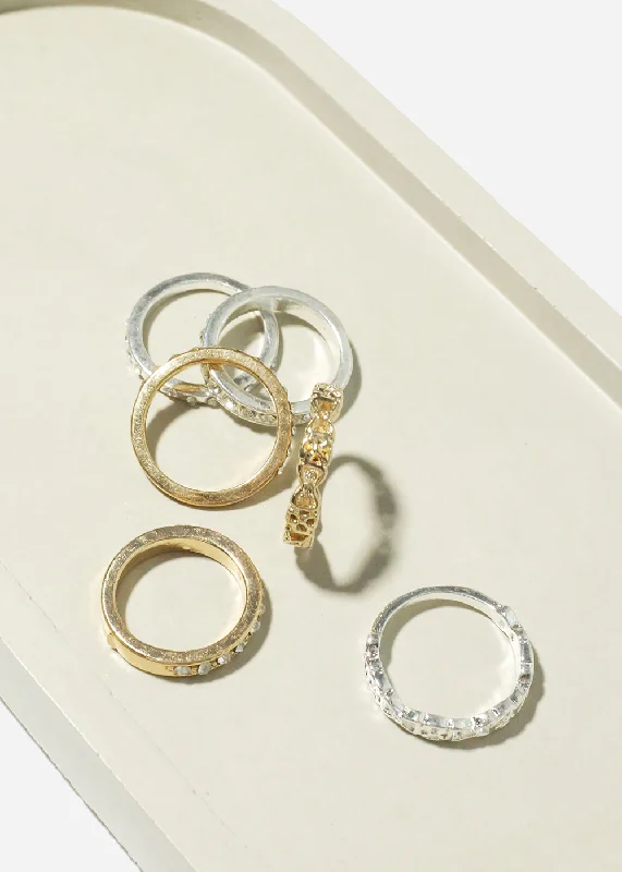 Exclusive Jewelry Discounts – Shop Now For Savings 3 Piece Rhinestone Ring Set