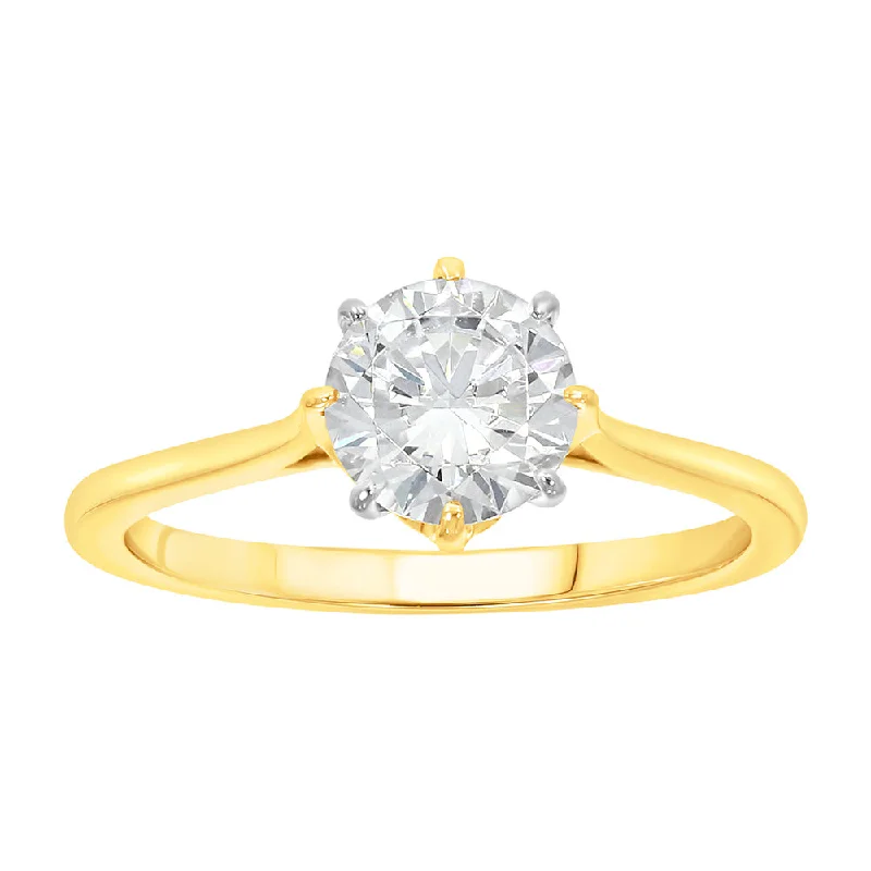 Huge Savings On Timeless Jewelry Collections 9ct Yellow Gold  1 Carat Diamond Solitaire Ring