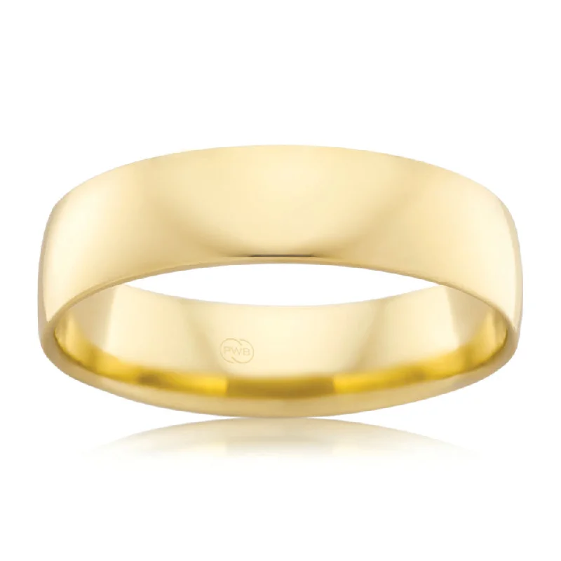 Premium Jewelry Now Available At Special Discounts 9ct Yellow Gold 6mm Crescent Ring. Size W