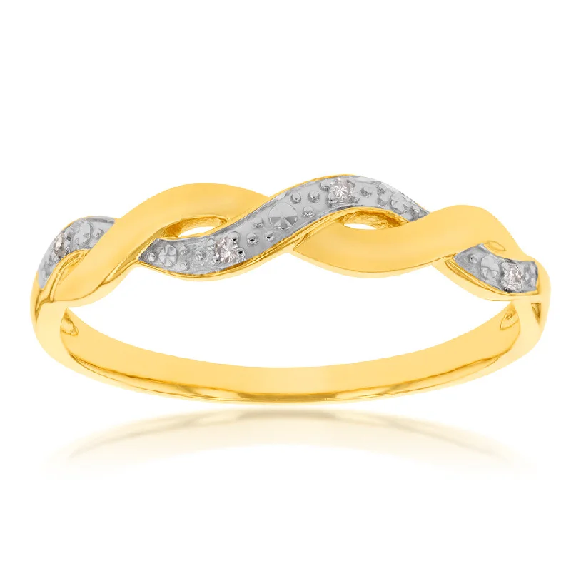 Limited-Time Offer On Elegant Jewelry Pieces 9ct Yellow Gold Diamond Ring