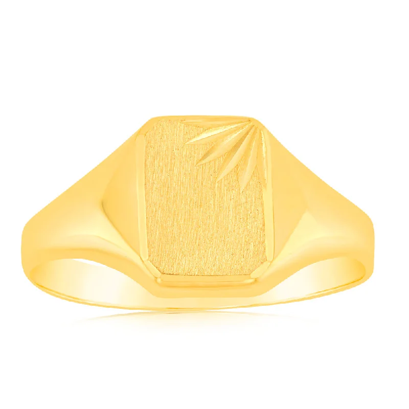 The Ultimate Jewelry Sale – Shop Premium Styles 9ct Yellow Gold Signet Gents Ring