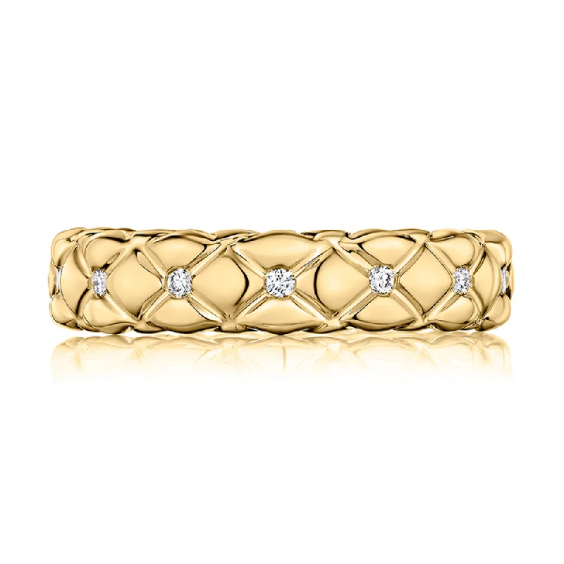 Shop Fine Jewelry With Exclusive Savings A. Jaffe 14k Classic Quilted Diamond Band