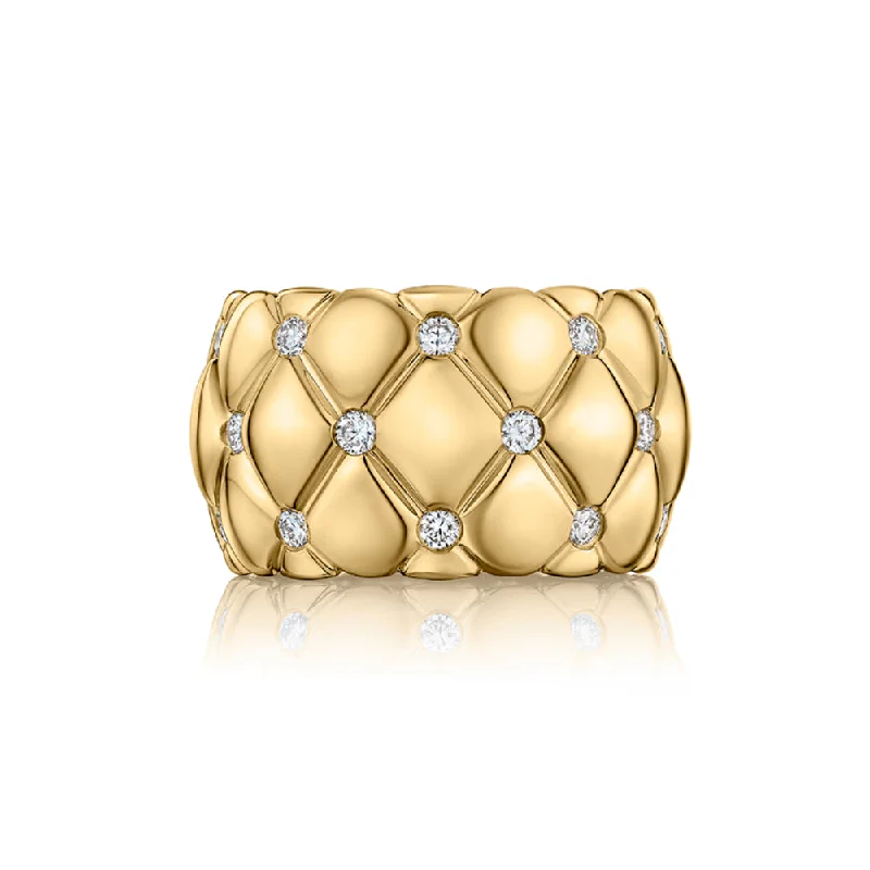 Elegant Designs, Unbeatable Discounts – Shop Jewelry Now A. Jaffe 14k Dome Shaped Quilted Pattern Ring with Brilliant Diamonds Elegant Designs, Unbeatable Discounts – Shop Jewelry Now A. Jaffe 14k Dome Shaped Quilted Pattern Ring with Brilliant Diamonds