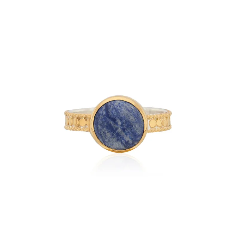 Luxury Jewelry Sale – Sparkle For Less Anna Beck Medium Dumortierite Stacking Ring
