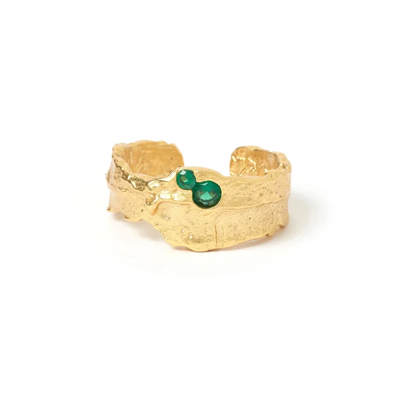 Upgrade Your Jewelry Collection For Less Anya Gold Ring - Emerald