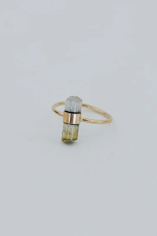 Premium Diamond Jewelry At Once-In-A-Lifetime Discounts Banded Crystal Ring - Blue & Green Tourmaline