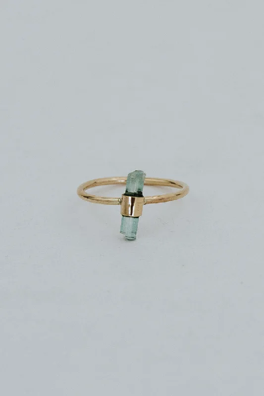 Get The Jewelry You Love At A Price You Love Banded Crystal Ring - Teal Tourmaline