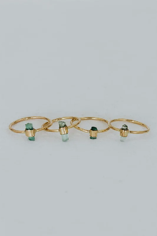 Don't Miss Out On Bestselling Jewelry At Special Prices Banded Crystal Rings - Emerald
