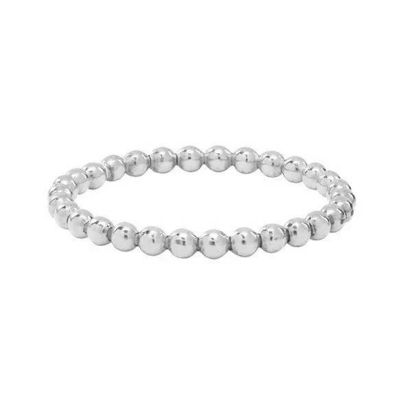 Grab Stylish Jewelry Before The Sale Ends Beaded Stackable Ring - Silver