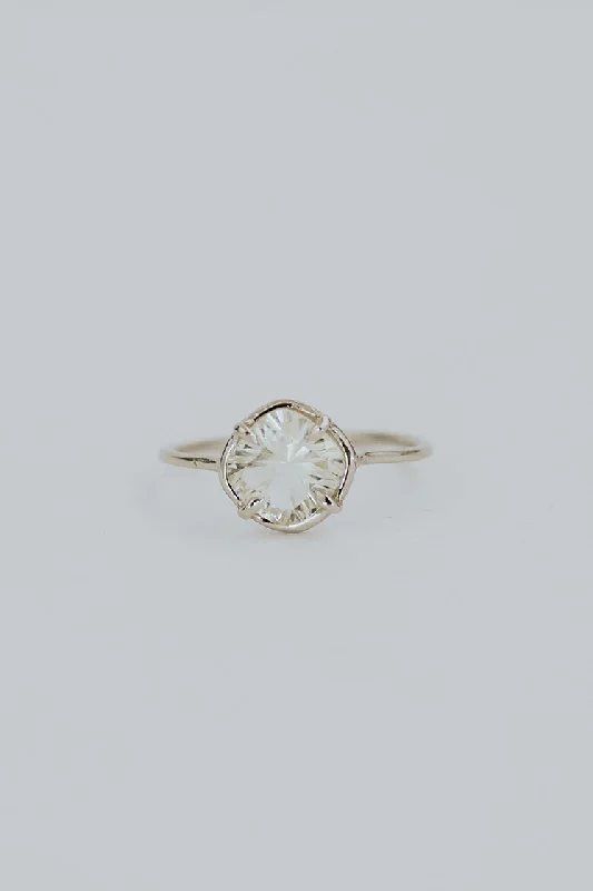 Exclusive Jewelry Sale – Limited-Time Discounts Cushion Cut Sunstone Ring - 14K White Gold