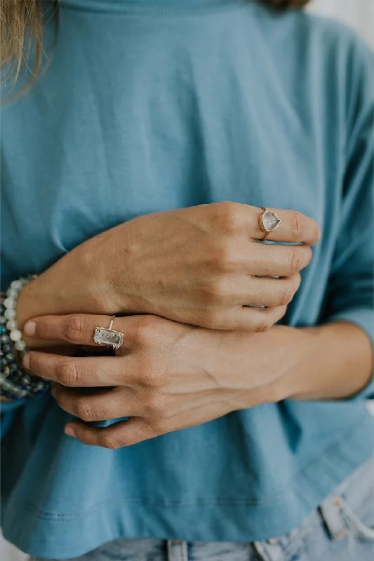Special Jewelry Deals – Upgrade Your Collection Dew Drop Ring - Aquamarine