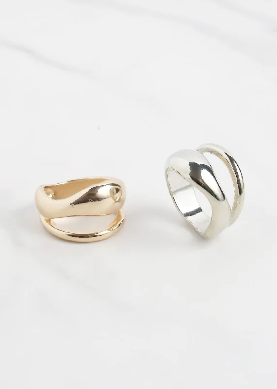Shop Elegant Jewelry At Unbeatable Prices Double Wave Ring
