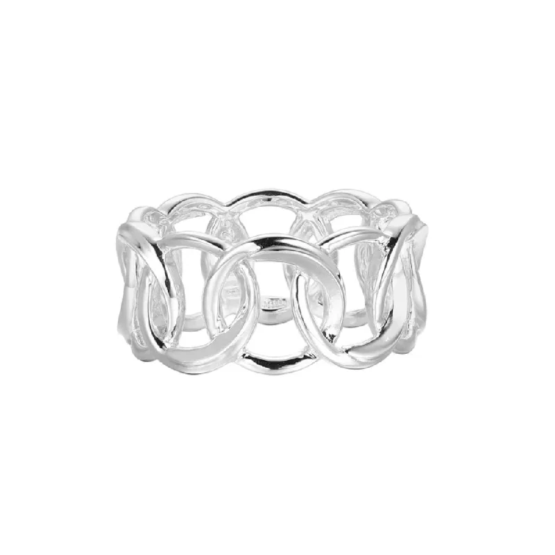 Your Dream Jewelry At Dream Prices – Shop Now Elle SS Swirl Collection Interlocking Circles Ring