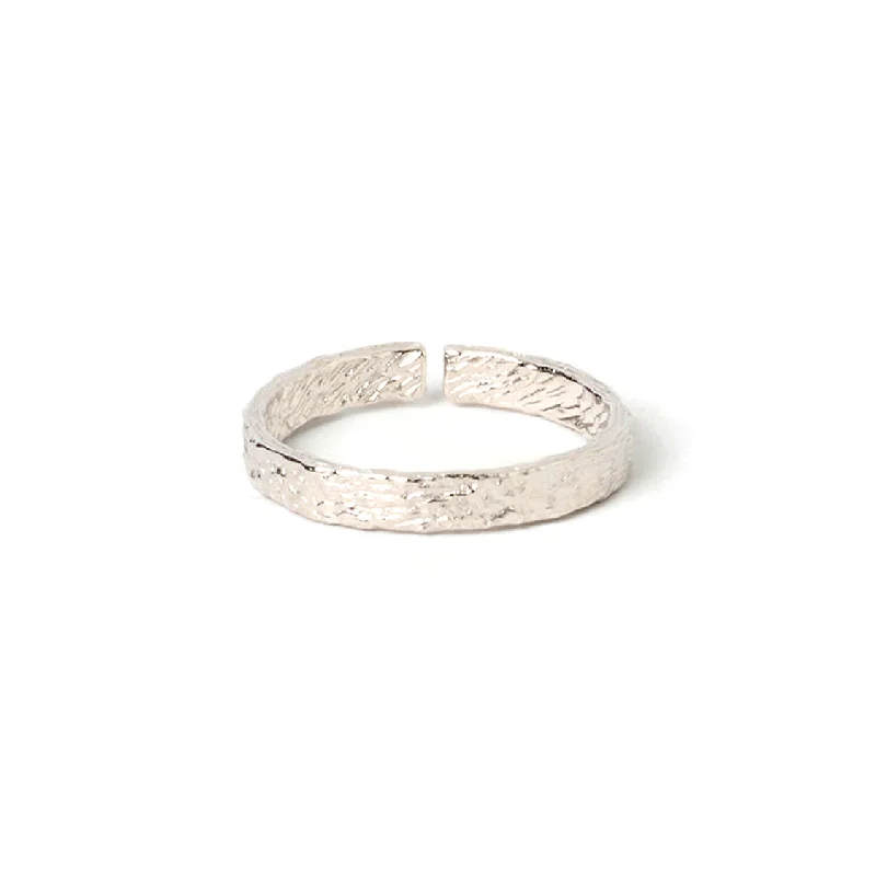 Elegant Jewelry, Exclusive Prices – Shop Now Eros Silver Textured Ring - Small