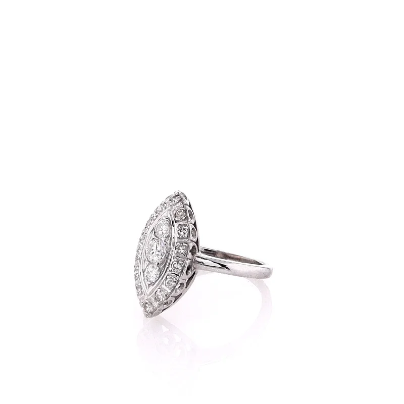 Trending Jewelry Now At Unbeatable Prices Estate 14k White Gold Navette Shaped Diamond Ring Trending Jewelry Now At Unbeatable Prices Estate 14k White Gold Navette Shaped Diamond Ring