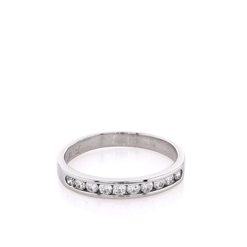 Modern Jewelry At Exclusive Discounts – Shop Today Estate Platinum Diamond Wedding Band