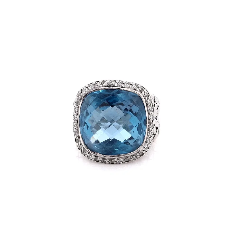 Bold And Beautiful Jewelry Now At Irresistible Prices Estate Scott Kay Sterling Silver Blue Turquoise and Diamond Ring