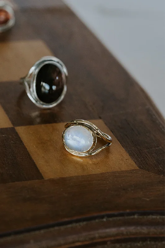Limited-Time Jewelry Sale – Don't Miss These Deals Evil Eye Ring - Moonstone 14k