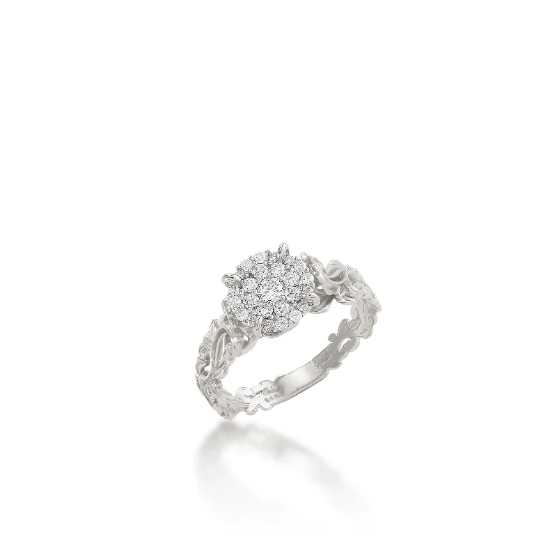 Stunning Statement Jewelry, Unbeatable Discounts Living Heirloom Engagement Ring in White Gold with Diamonds Stunning Statement Jewelry, Unbeatable Discounts Living Heirloom Engagement Ring in White Gold with Diamonds
