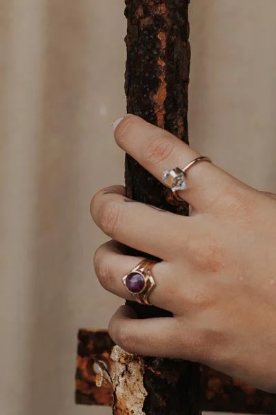 Personalized Jewelry Sale – Unique Gifts At Low Prices Banded Crystal Ring - Herkimer