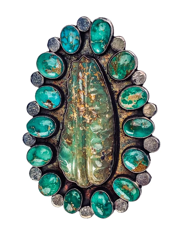 Shop Modern Jewelry Collections With Exclusive Discounts Pilot Mountain Turquoise & Royston Turquoise Cluster Ring | Julius Draper