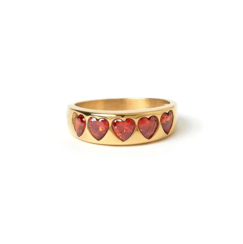 Big Discounts On Elegant Jewelry Collections J'adore Gold Ring - Red