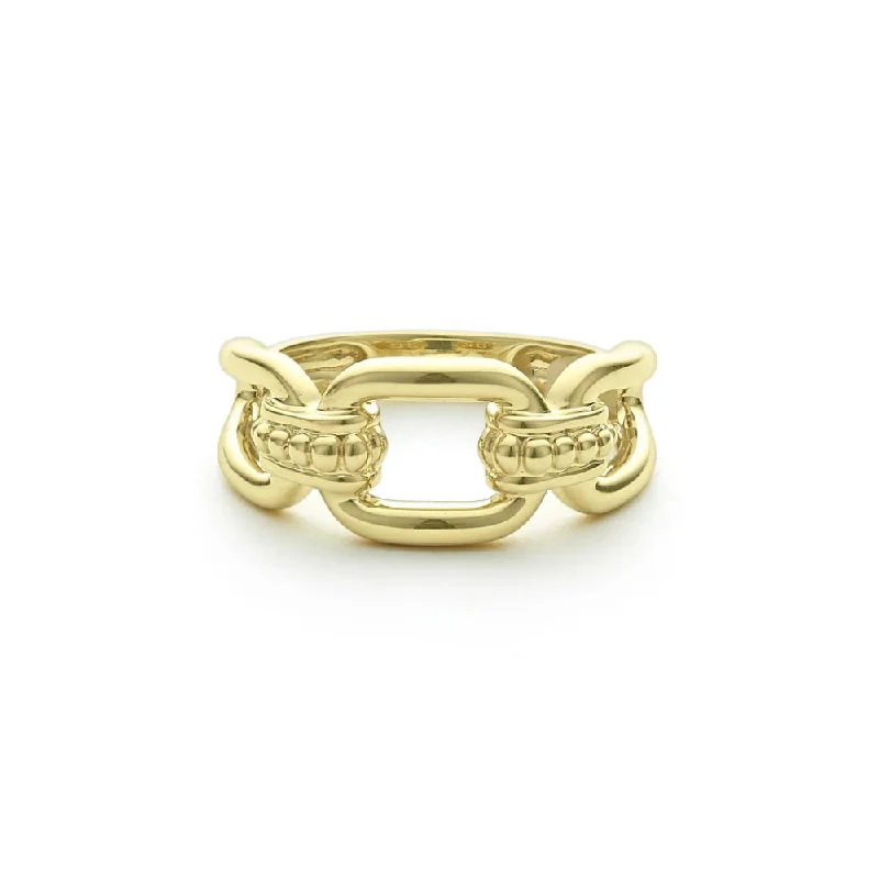 Everyday Jewelry Essentials Now On Sale Lagos 18k Gold Signature Caviar Link Ring