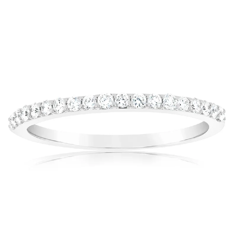 Eco-Friendly Sustainable Jewelry For Conscious Buyers Luminesce Lab Grown 1/3 Carat Diamond Eternity Straight in 18ct White Gold