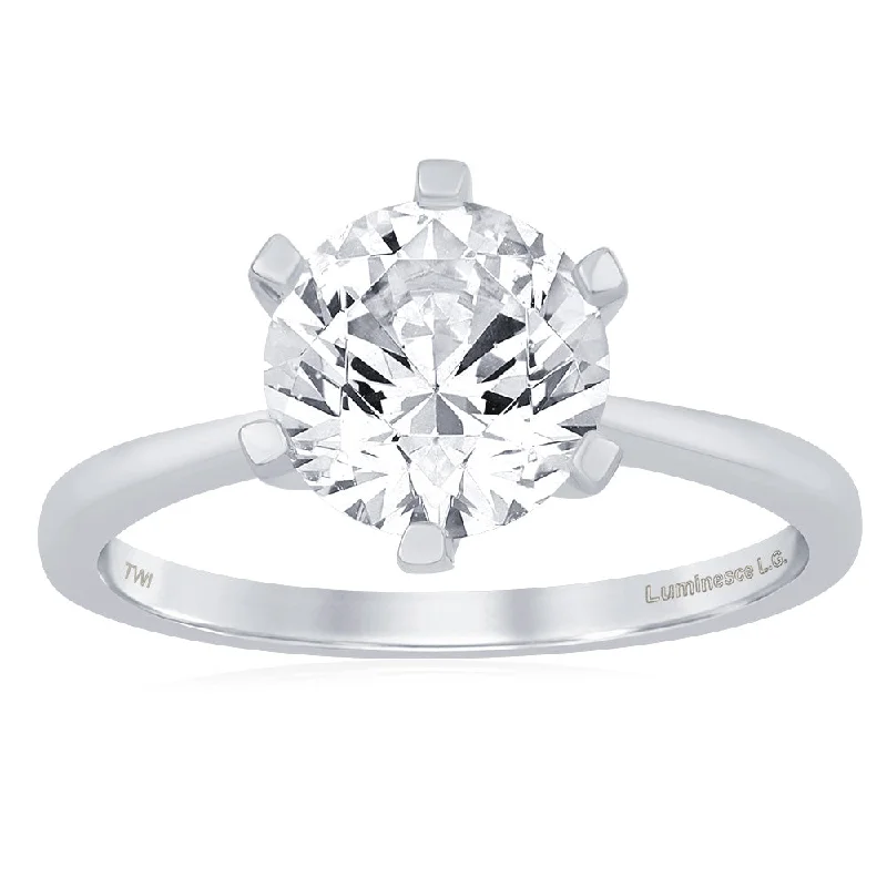 Don't Miss Out On Bestselling Jewelry At Special Prices Luminesce Lab Grown 3 Carat Certified Engagement Ring in 18ct White Gold