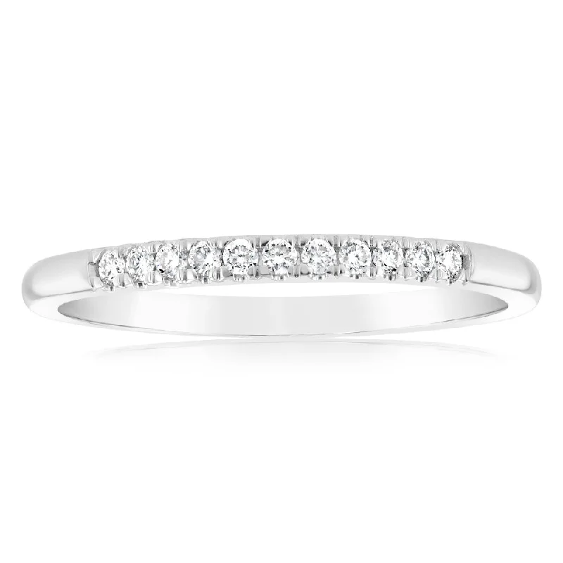 Dainty And Elegant Jewelry Now At Reduced Prices Luminesce Lab Grown Diamond 10-14pt Eternity Ring in 9ct White Gold Dainty And Elegant Jewelry Now At Reduced Prices Luminesce Lab Grown Diamond 10-14pt Eternity Ring in 9ct White Gold