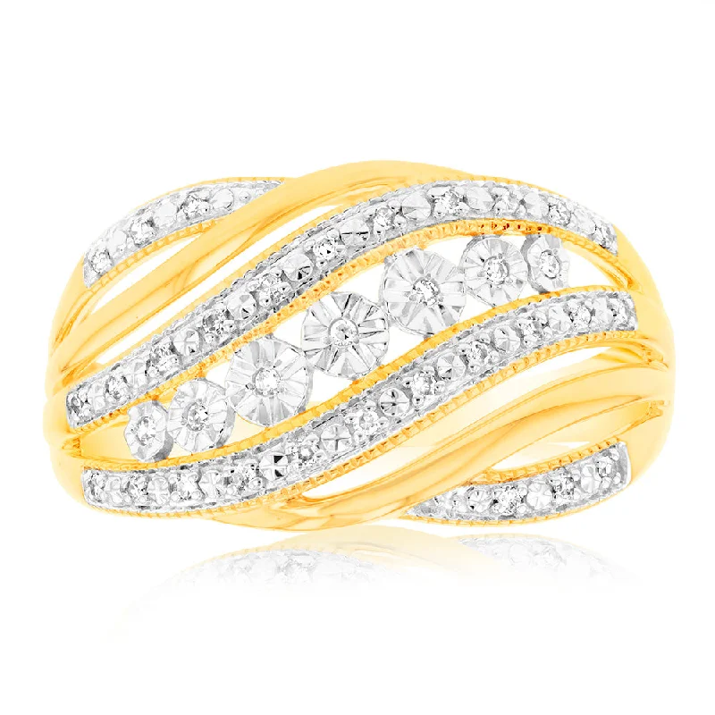 Luxury Handcrafted Jewelry For Elegant Looks Luminesce Lab Grown Diamond Ring in 9ct Yellow Gold