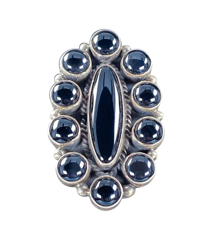 The Biggest Jewelry Sale Of The Year Is Here Onyx Cluster Ring | Artisan Handmade
