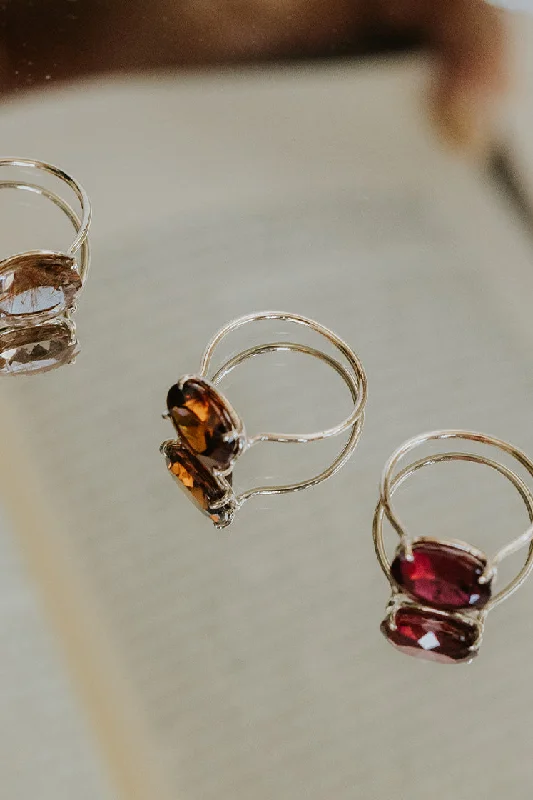 Stunning Jewelry At A Fraction Of The Price Prong Set Gemstone Ring - Red-Orange Zircon 14K