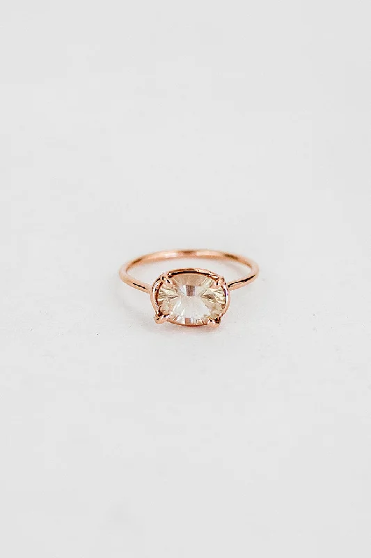 Grab Exquisite Jewelry At The Lowest Prices Prong Set Gemstone Ring - Sunstone 14k Rose Gold