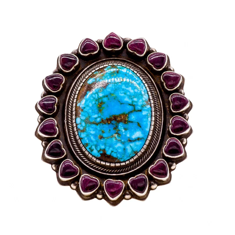 Best Jewelry Sale Prices – Limited-Time Offer Kingman Turquoise & Spiny Oyster Shell Ring | Terry Martinez
