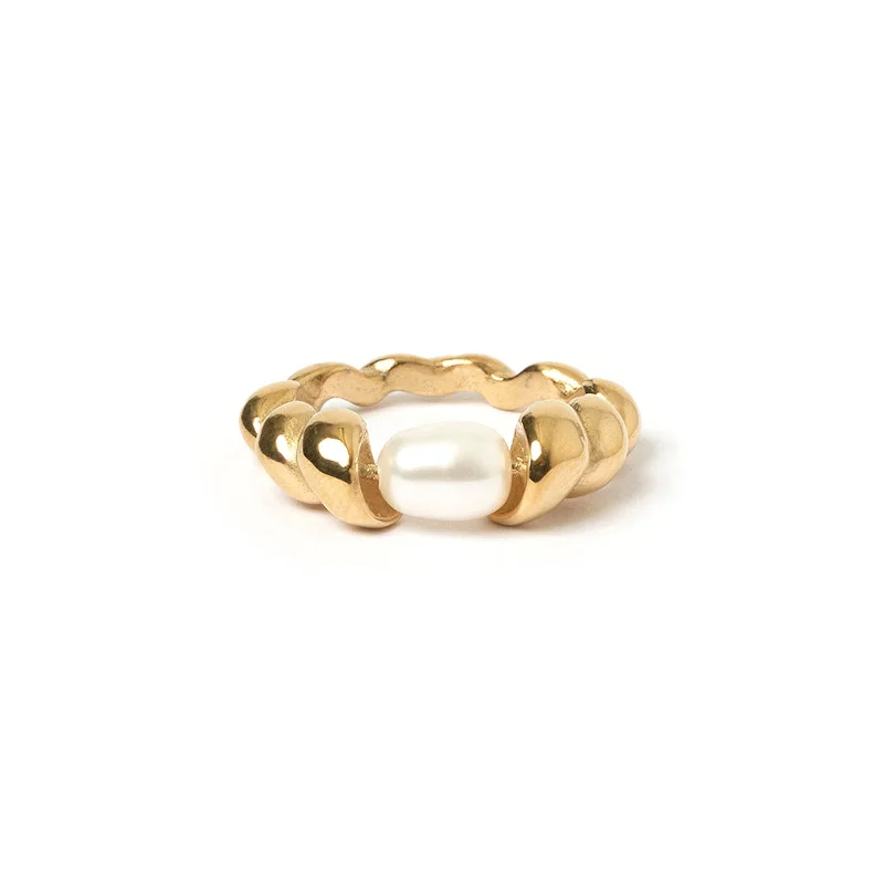 Flash Sale On Exquisite Jewelry – Don't Miss Out Riviera Gold and Pearl Ring