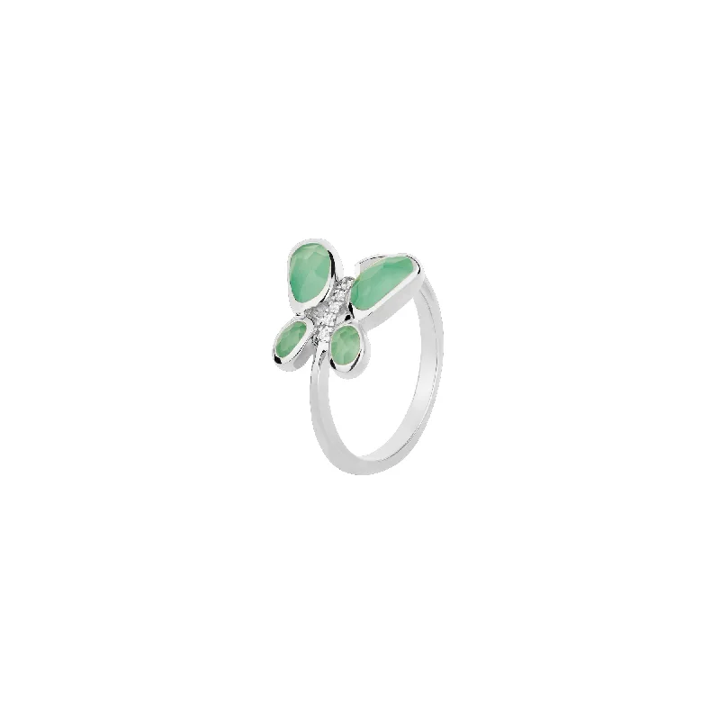 Exclusive Jewelry Bundles At Discounted Prices Silver Chrysoprase Polki Butterfly Ring