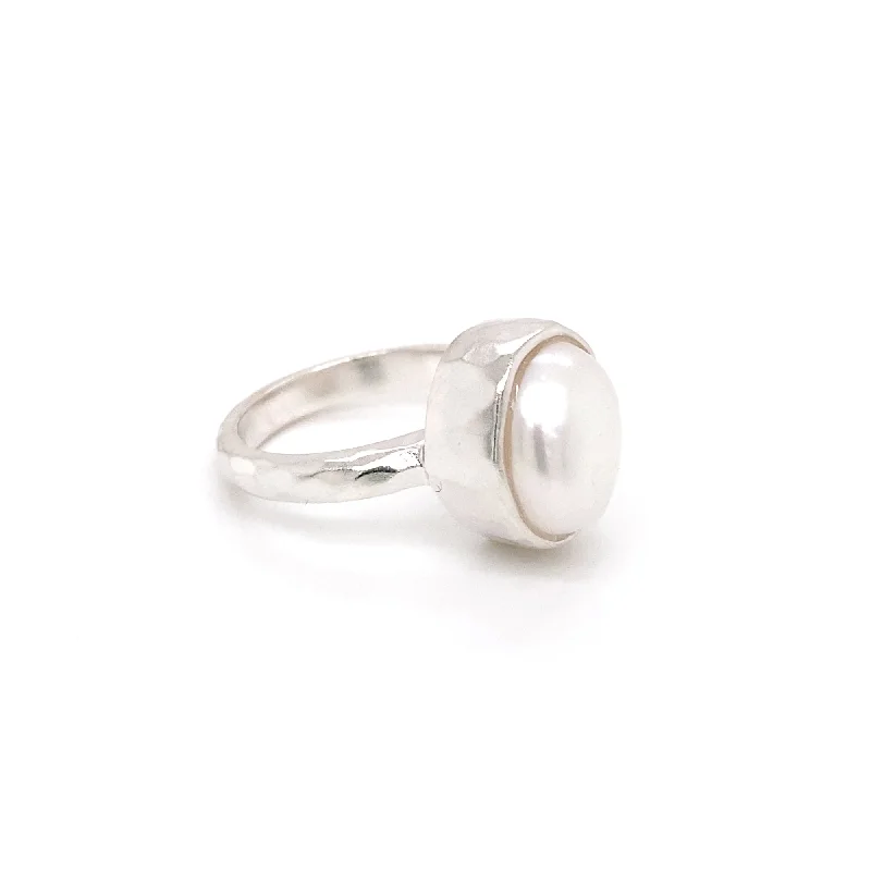 Premium Diamond Jewelry For Unforgettable Moments Silver Moonlight Pearl Ring