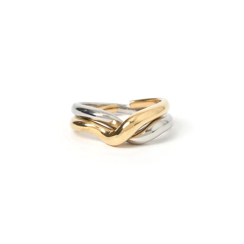 Bohemian-Inspired Jewelry For Free-Spirited Fashion Simi Two Tone Ring
