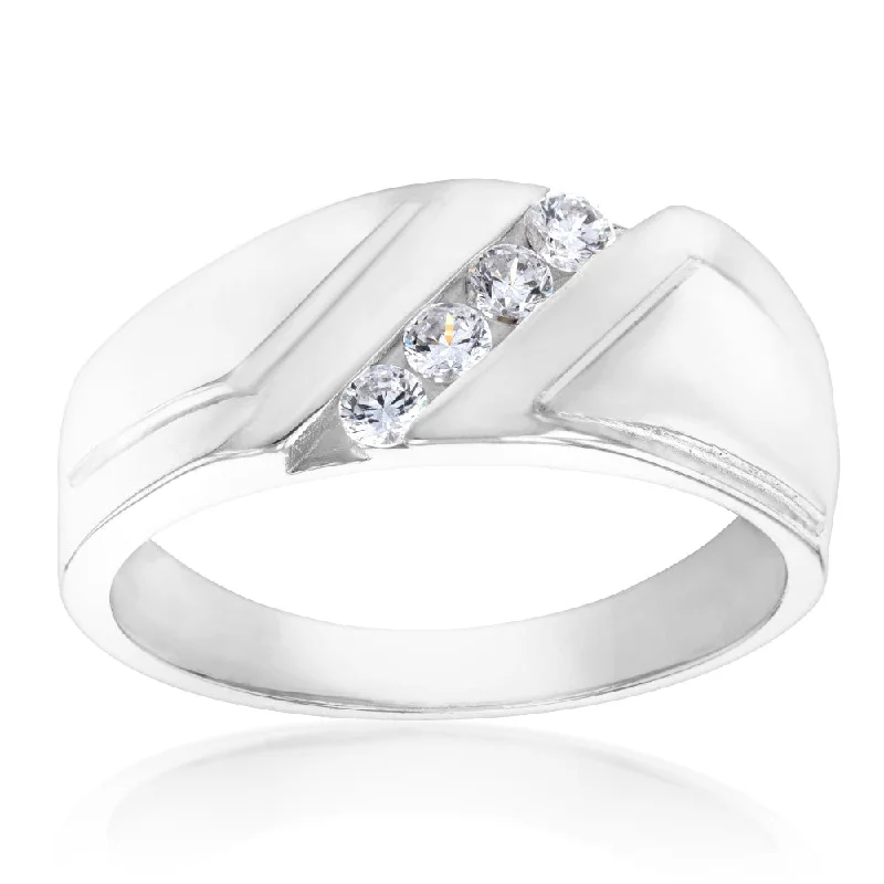 Exclusive Online Jewelry Sale – Don't Wait Sterling Silver Cubic Zirconia Fancy Ring